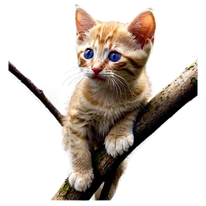 Kitten On Tree PNG 66 PNG
