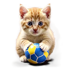 Kitten With Ball PNG 25