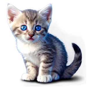 Kitten With Blue Eyes PNG 05232024