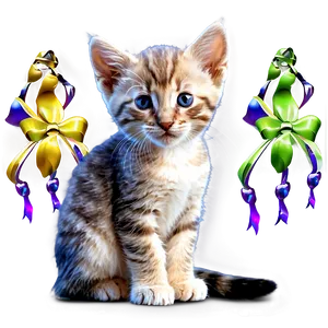 Kitten With Bow PNG 05232024 PNG