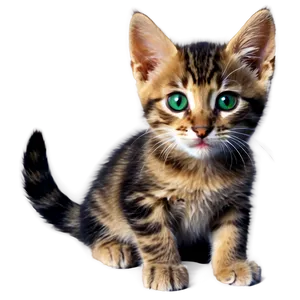 Kitten With Green Eyes PNG Hwt