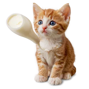 Kitten With Milk PNG 05232024