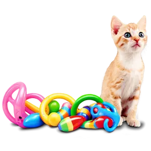 Kitten With Toys PNG Snx PNG
