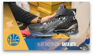 Klay Thompson A N T A K T3 Basketball Shoe PNG image