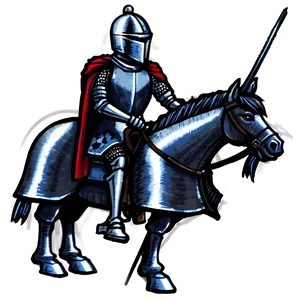 Knight Riding Horse Png 05212024 PNG image