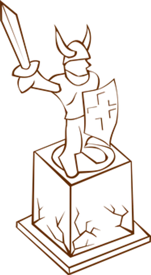 Knight Statue Outline