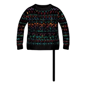 Knit Black Sweater Png Icf1 PNG image