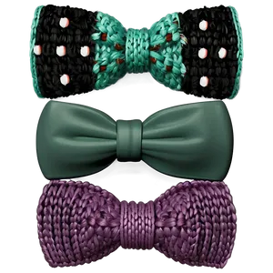Knit Bow Tie Coziness PNG Tww PNG