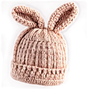 Knit Bunny Hat Handmade PNG 06272024