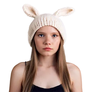 Knit Bunny Hat Handmade PNG Wua48