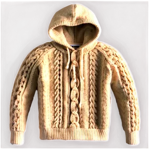 Knitted Hoodie Strings PNG 06272024
