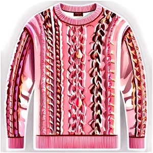 Knitted Pink Sweater Png 06292024 PNG image