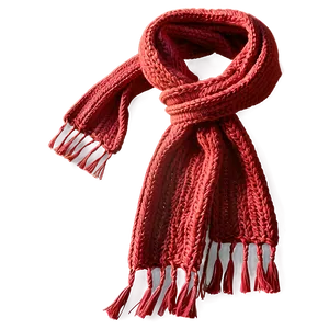 Knitted Red Scarf Png 06252024 PNG image