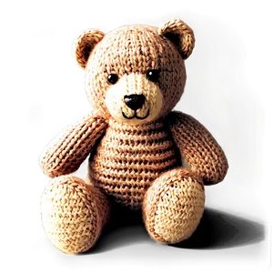 Knitted Teddy Bear PNG Dto92