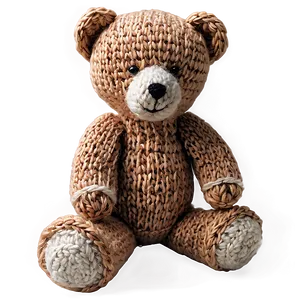 Knitted Teddy Bear PNG Whv28