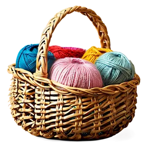 Knitting Basket PNG Dvg79 PNG