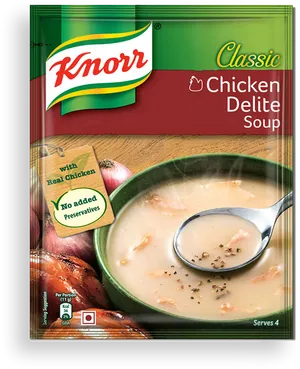 Knorr Classic Chicken Delite Soup Package PNG image