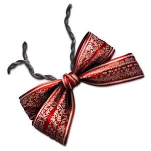 Knotted Red Bow PNG 05252024 PNG