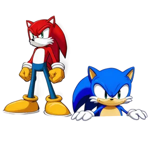 Knuckles And Tails Friendship PNG Ssb3 PNG