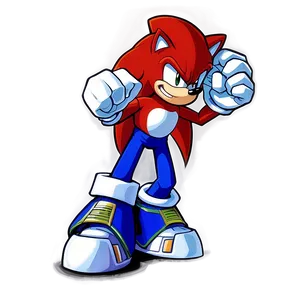 Knuckles' Bold Stance PNG Wig66 PNG