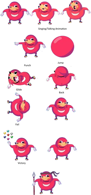 Knuckles_ Character_ Animations PNG image