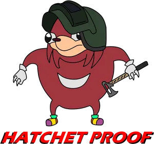 Knuckles Hatchet Proof Character PNG image