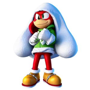 Knuckles In Winter Outfit PNG 82 PNG