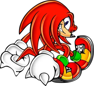 Knuckles The Echidna Character Art PNG image