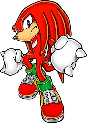 Knuckles The Echidna Character Art PNG image