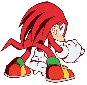 Knuckles The Echidna Classic Pose PNG image