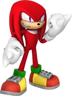 Knuckles The Echidna Pose PNG image