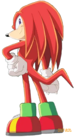 Knuckles The Echidna Standing PNG image