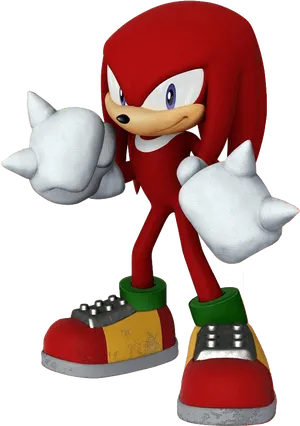 Knuckles The Echidna Standing PNG image