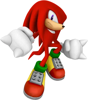 Knuckles The Echidna3 D Render.png PNG image