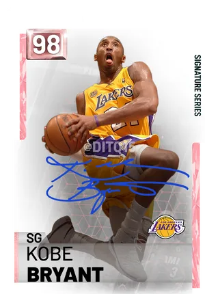 Kobe Bryant Lakers Action Card PNG image