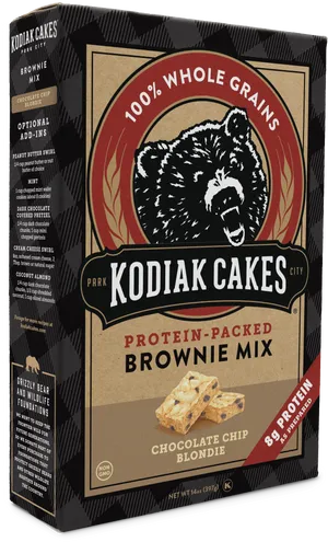 Kodiak Cakes Protein Brownie Mix Packaging PNG image