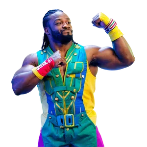 Kofi Kingston Action Pose Png Kqw47 PNG image