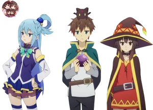 Kono Suba Characters Meguminand Party PNG image