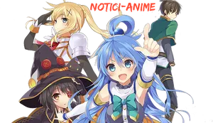 Kono Suba Characters Meguminand Party PNG image