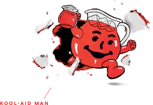 Kool Aid Man Breaking Through Wall PNG image