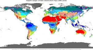 Koppen Geiger Climate Classification Map19802016 PNG image