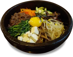 Korean Bibimbap Dish PNG image