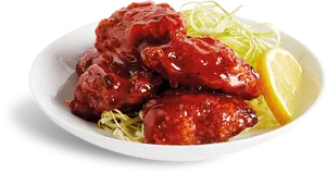 Korean Glazed Chicken Wings PNG image