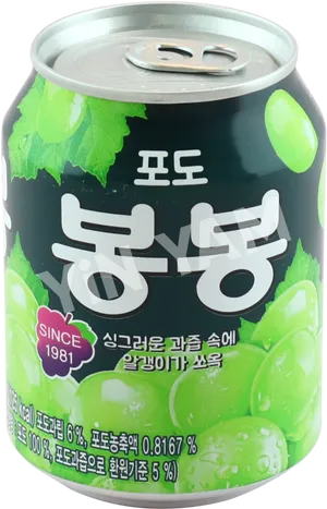 Korean Grape Flavored Drink Can1981