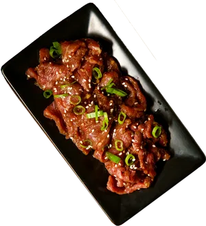 Korean Marinated Beef Dish PNG image