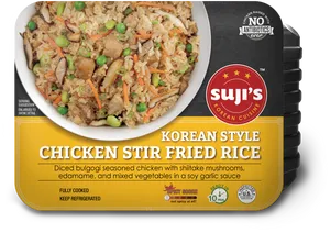 Korean Style Chicken Stir Fried Rice Packaging PNG