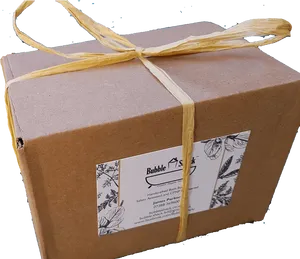 Kraft Gift Boxwith Yellow Ribbonand Label