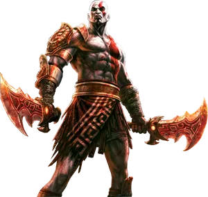 Kratos Godof War Fierce Stance PNG image