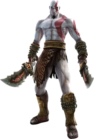 Kratos Godof War Fierce Stance PNG image