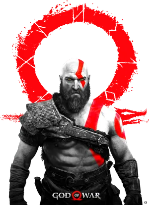 Kratos Godof War Fierce Stance PNG image